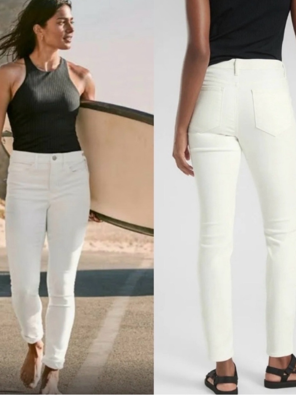 Athleta Sculptek Skinny Jean White Size 2T
